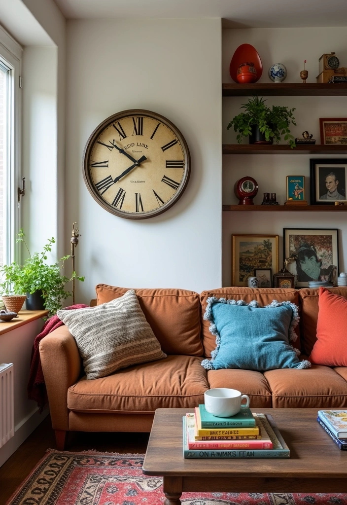 20 Best 70s Living Room Decor Ideas - 8. Vintage Accessories