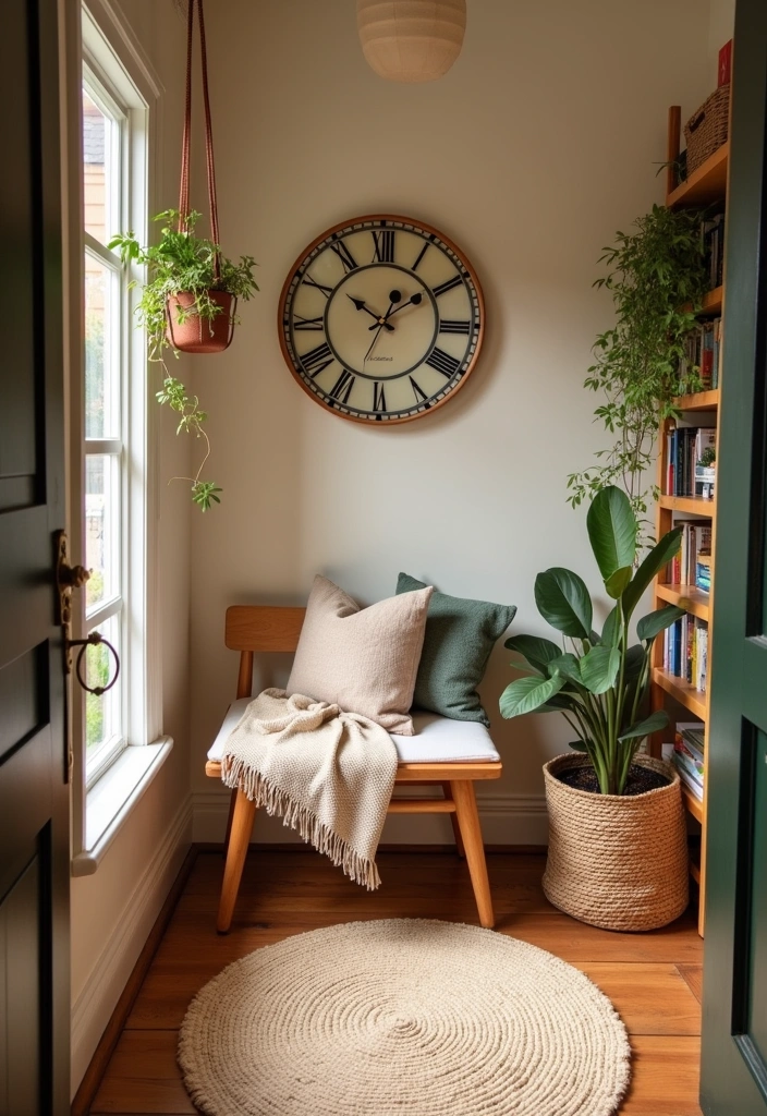 20 Boho Hallway Design Ideas - 13. Cozy Nooks