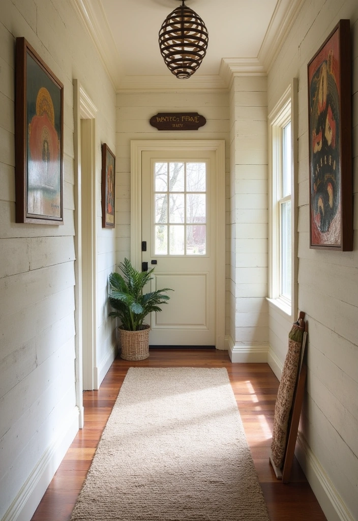 20 Boho Hallway Design Ideas - 14. Textured Walls