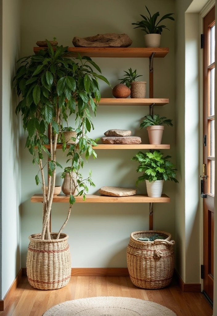 20 Boho Hallway Design Ideas - 3. Natural Elements