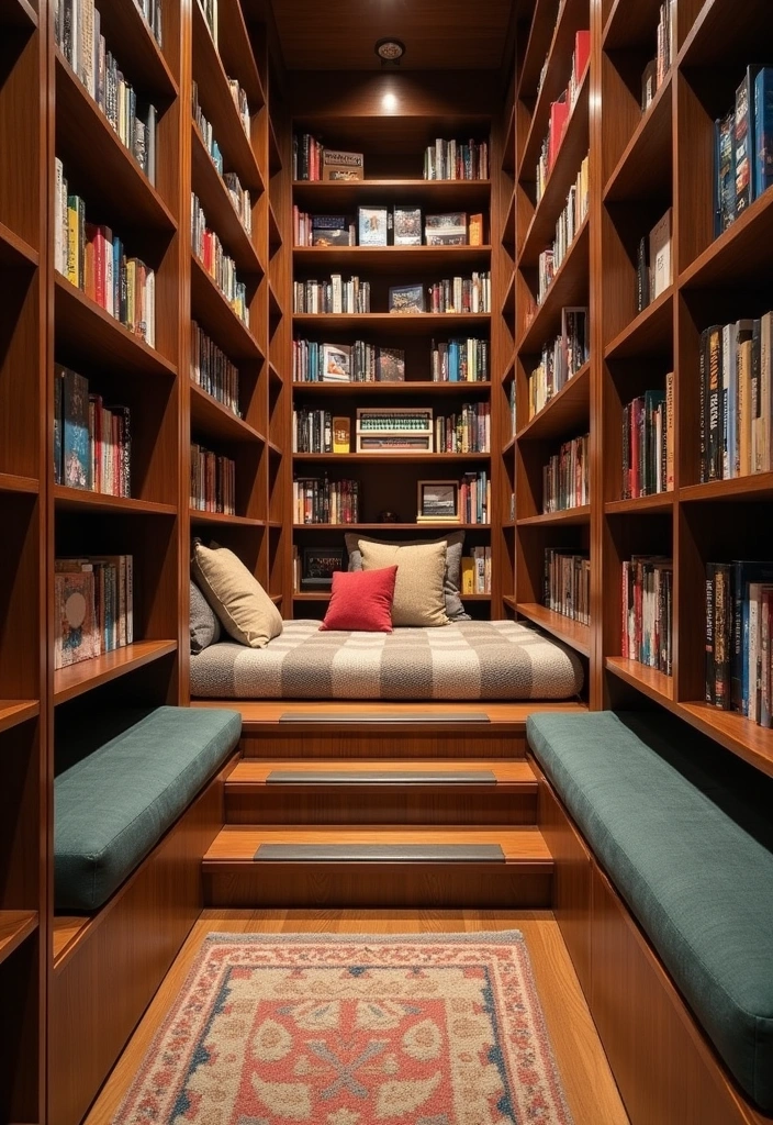 20 Cozy Modern Farmhouse Reading Nook Ideas - 13. Split-Level Nook