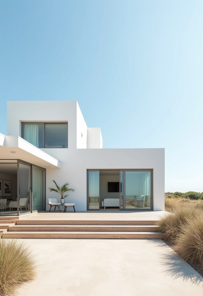 20 Incredible Modern Beach House Exterior Ideas - 1. Sleek Minimalism