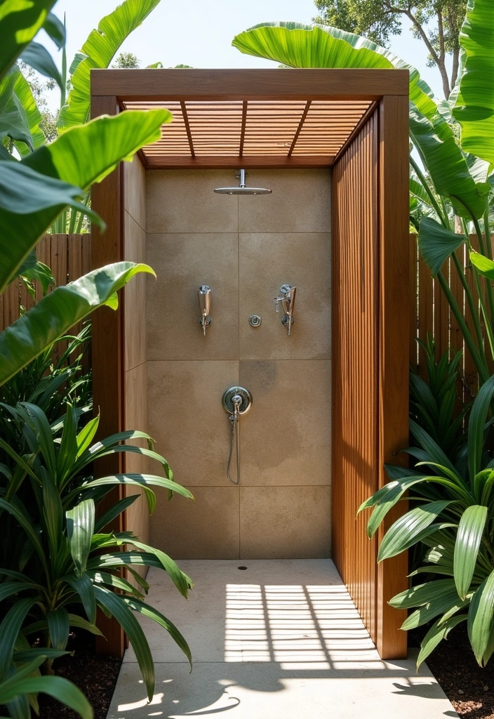 20 Incredible Modern Beach House Exterior Ideas - 12. Outdoor Showers