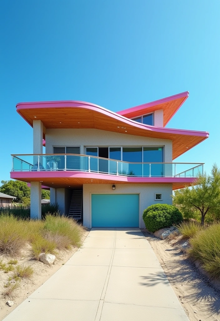 20 Incredible Modern Beach House Exterior Ideas - 17. Bold Roof Designs