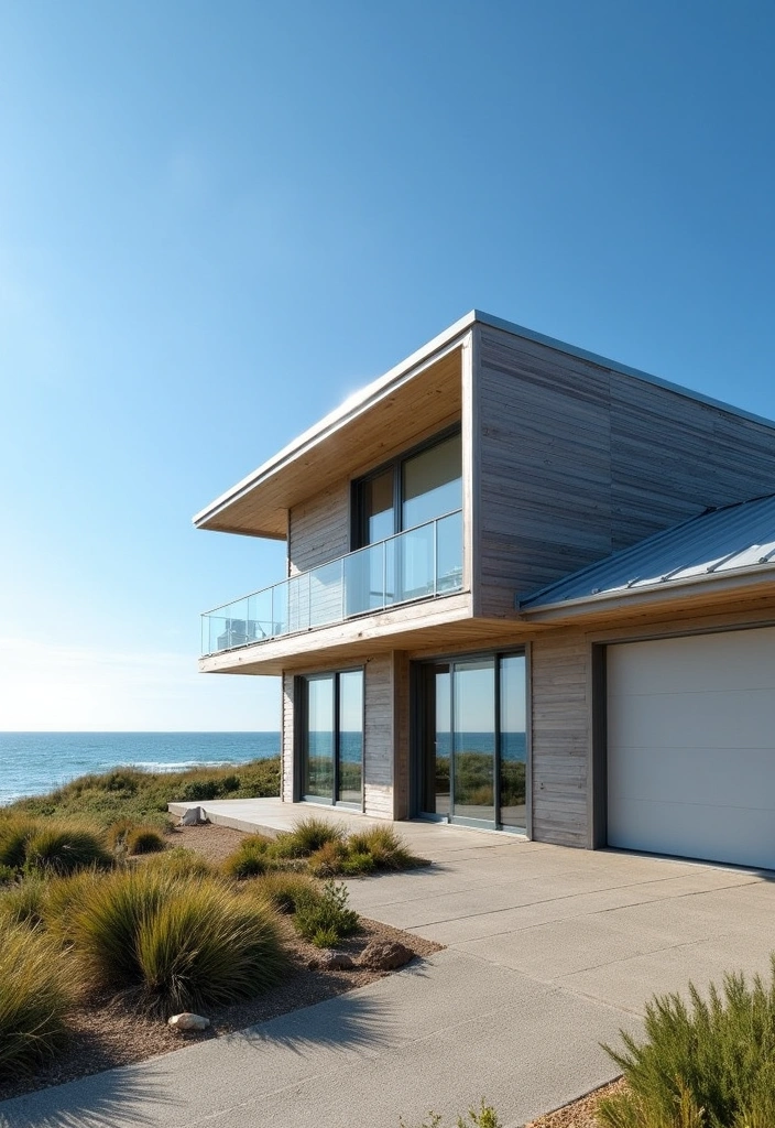 20 Incredible Modern Beach House Exterior Ideas - 9. Innovative Use of Materials