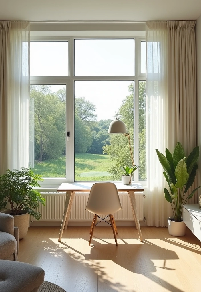 20 Inspiring Japanese Home Office Designs - 12. Floor-to-Ceiling Windows