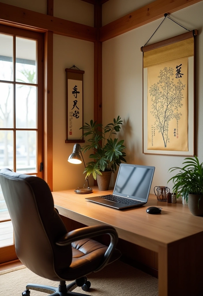 20 Inspiring Japanese Home Office Designs - 15. Cultural Touches