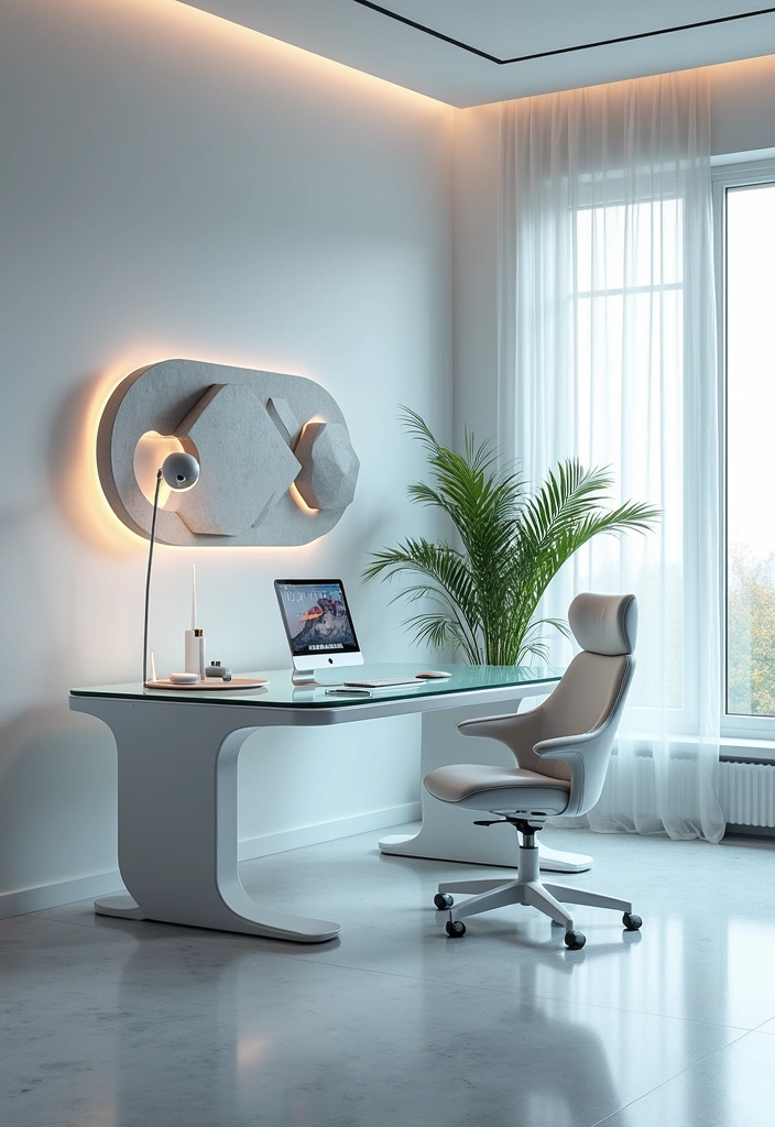 20 Inspiring Japanese Home Office Designs - 3. Futuristic Aesthetics