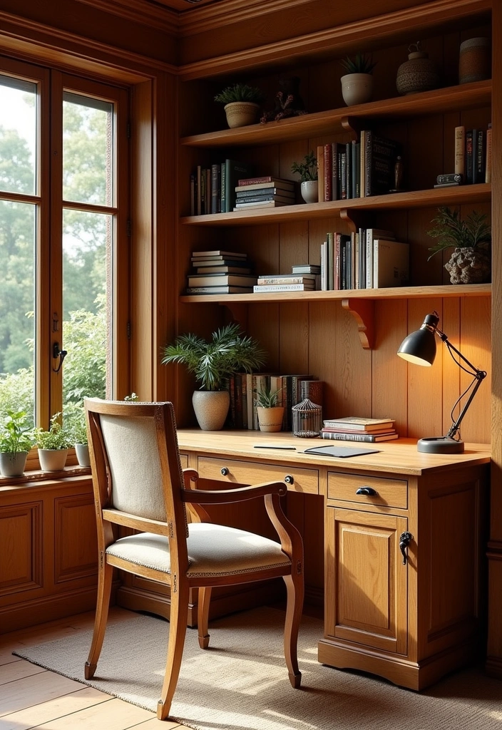 20 Inspiring Japanese Home Office Designs - 6. Warm Wooden Accents