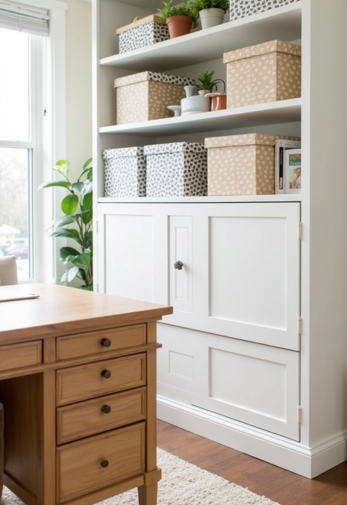 20 Inspiring Japanese Home Office Designs - 8. Functional Storage Solutions