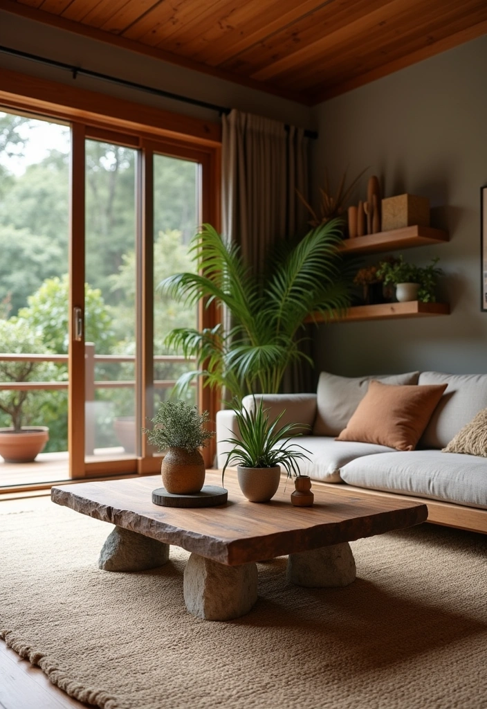 20 Japanese Living Room Ideas: Embrace Tranquility and Elegance - 14. Earthy Materials