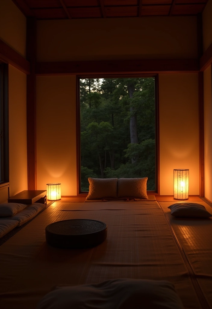 20 Japanese Living Room Ideas: Embrace Tranquility and Elegance - 8. Warm Lighting Solutions