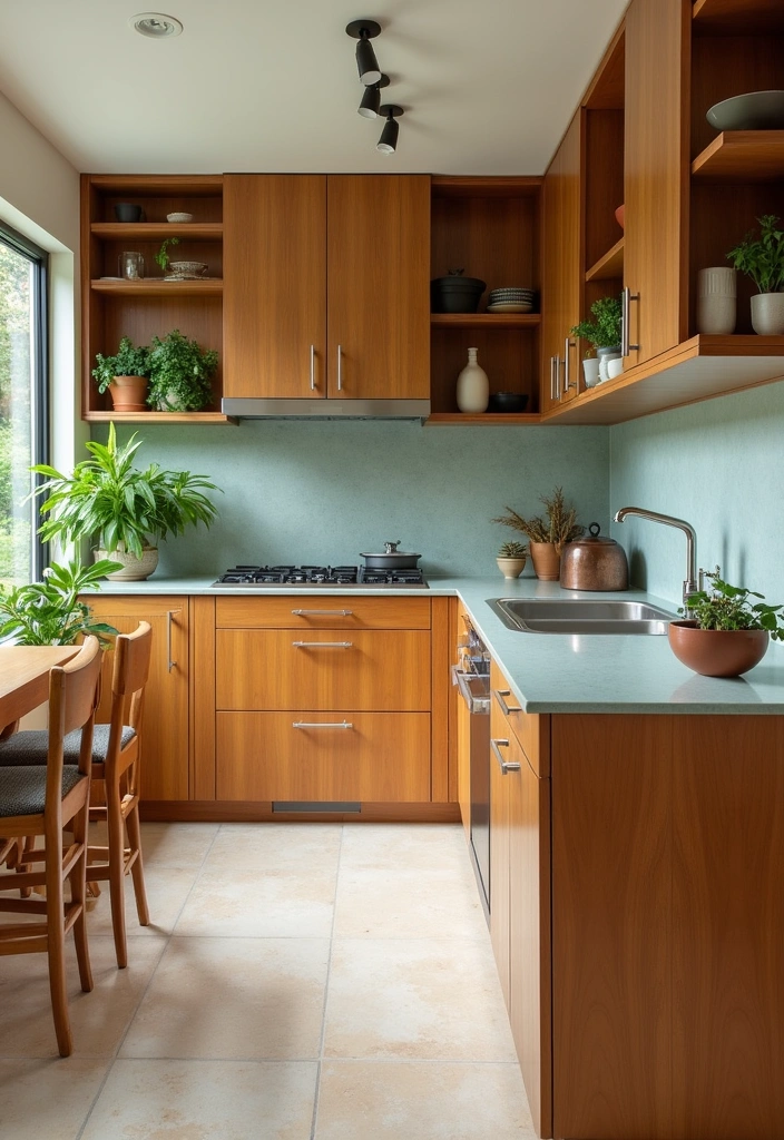 20 Mid Century Modern Kitchen Ideas - 14. Sustainable Materials