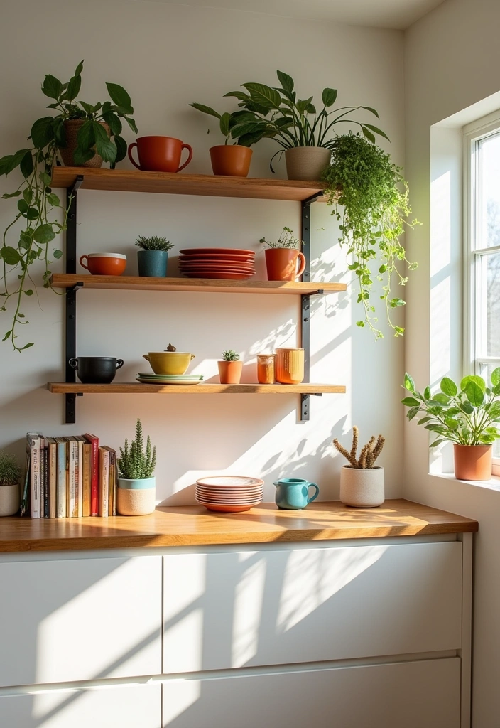 20 Mid Century Modern Kitchen Ideas - 2. Open Shelving