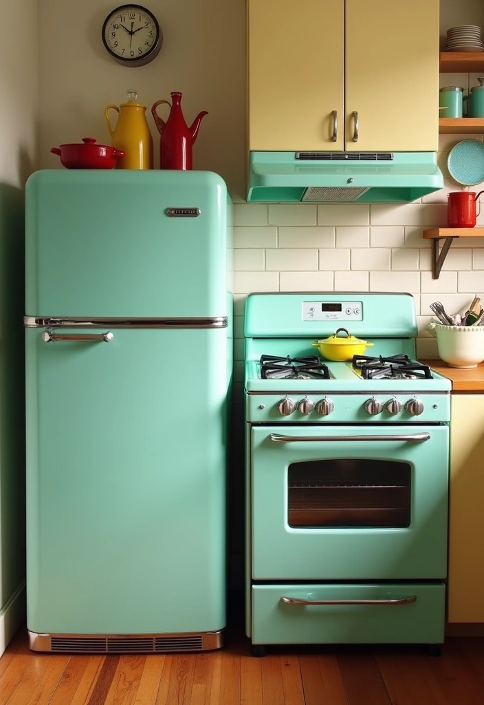 20 Mid Century Modern Kitchen Ideas - 3. Retro Appliances