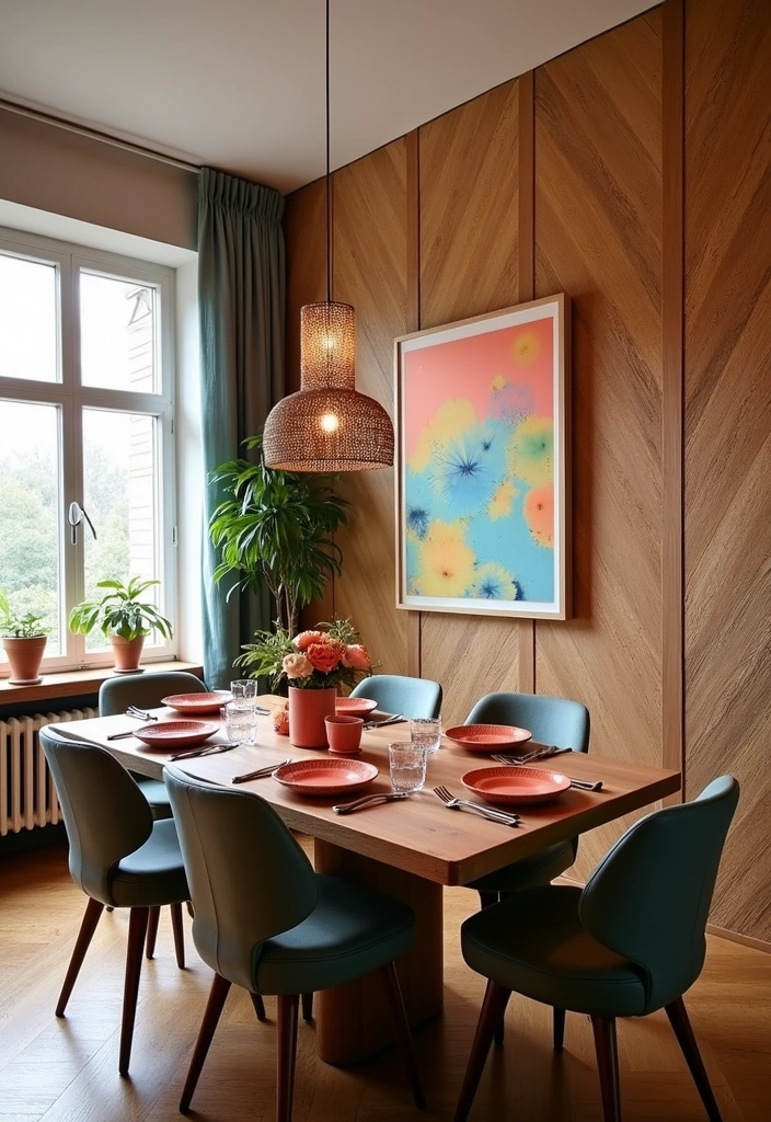 21 Best 70s Dining Room Design Ideas - 11. Textured Walls