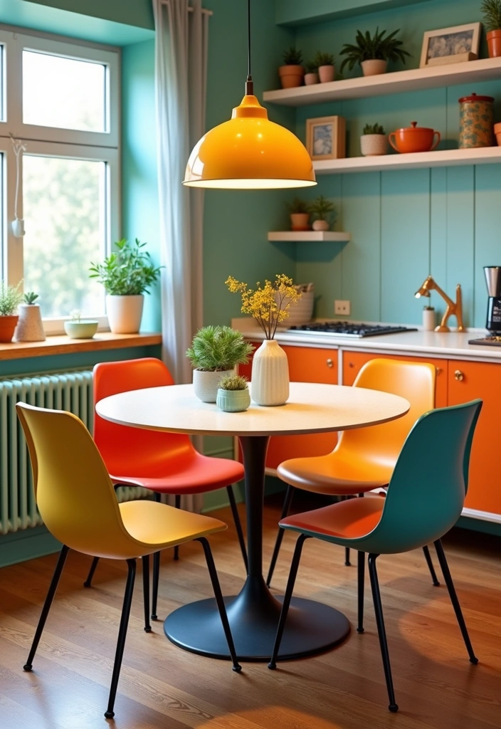 21 Best 70s Dining Room Design Ideas - 14. Retro Dining Sets