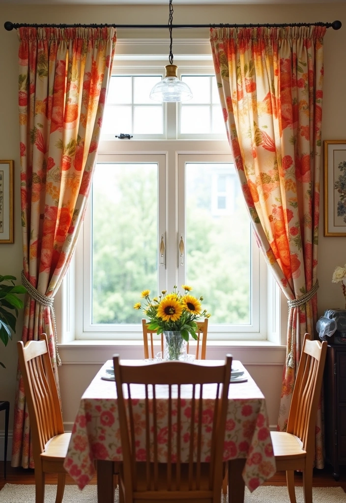 21 Best 70s Dining Room Design Ideas - 18. Playful Curtains