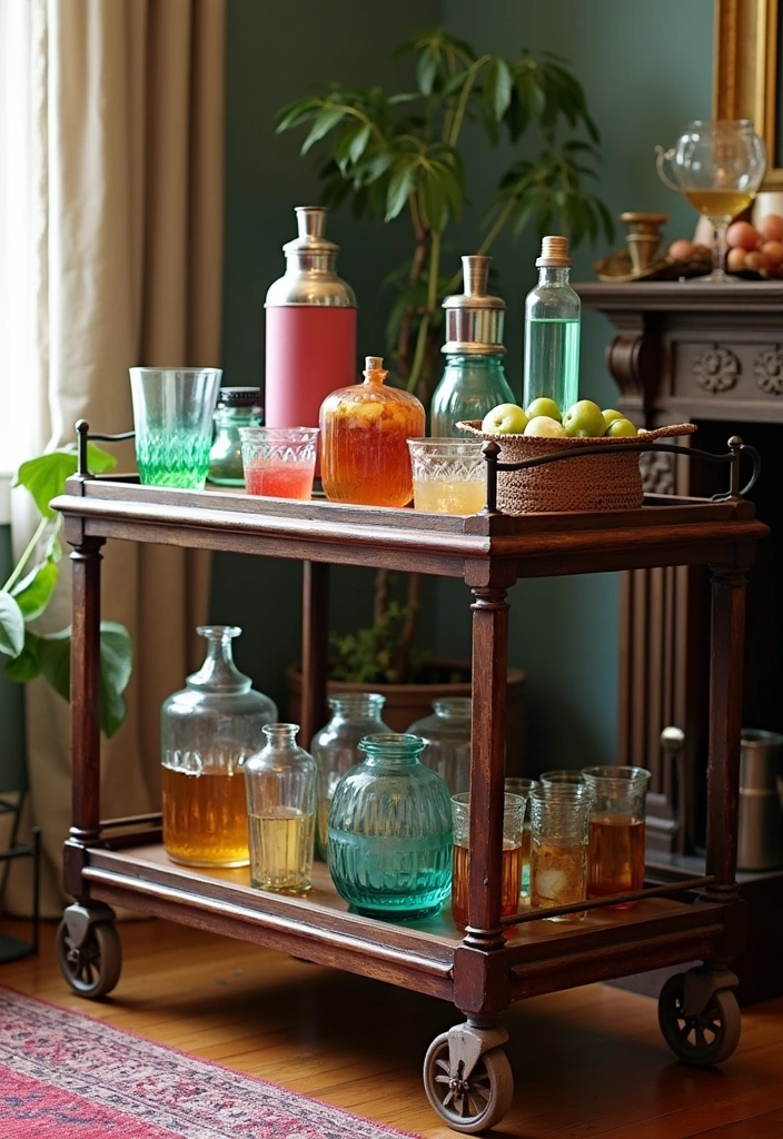 21 Best 70s Dining Room Design Ideas - 19. Vintage Barware