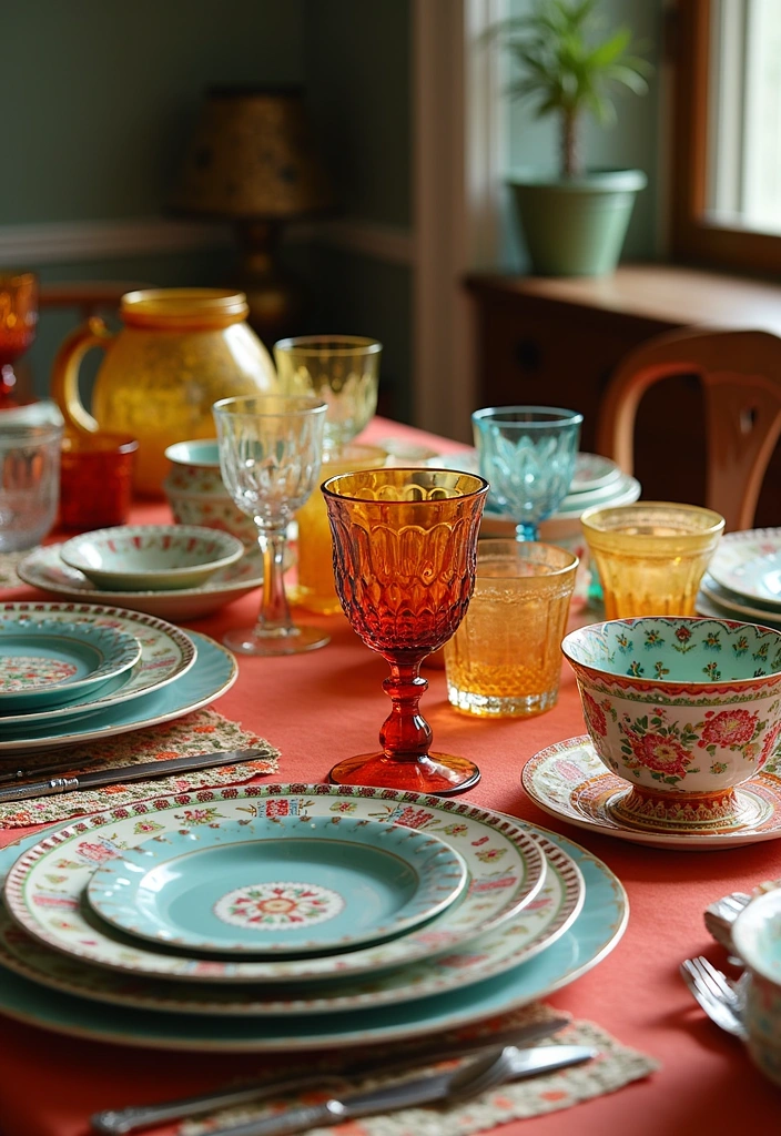 21 Best 70s Dining Room Design Ideas - 5. Vintage Tableware
