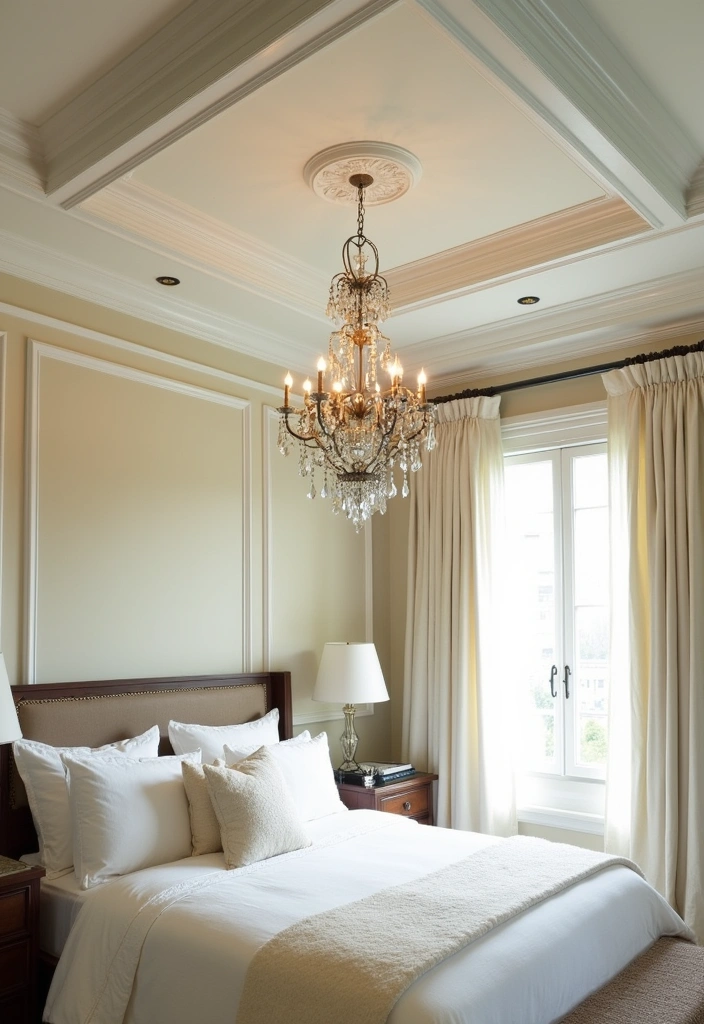 21 Modern Victorian Bedroom Ideas - 18. Elegant Ceiling Designs