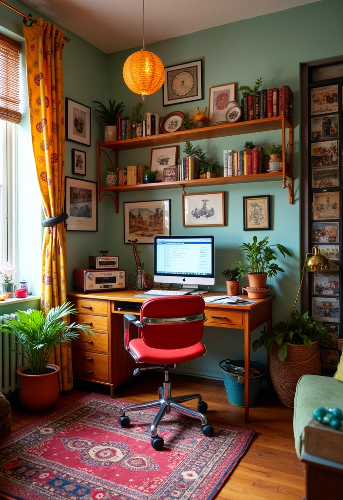 21 Nostalgic 70s Home Office Ideas - 21. Embrace the 70s Spirit