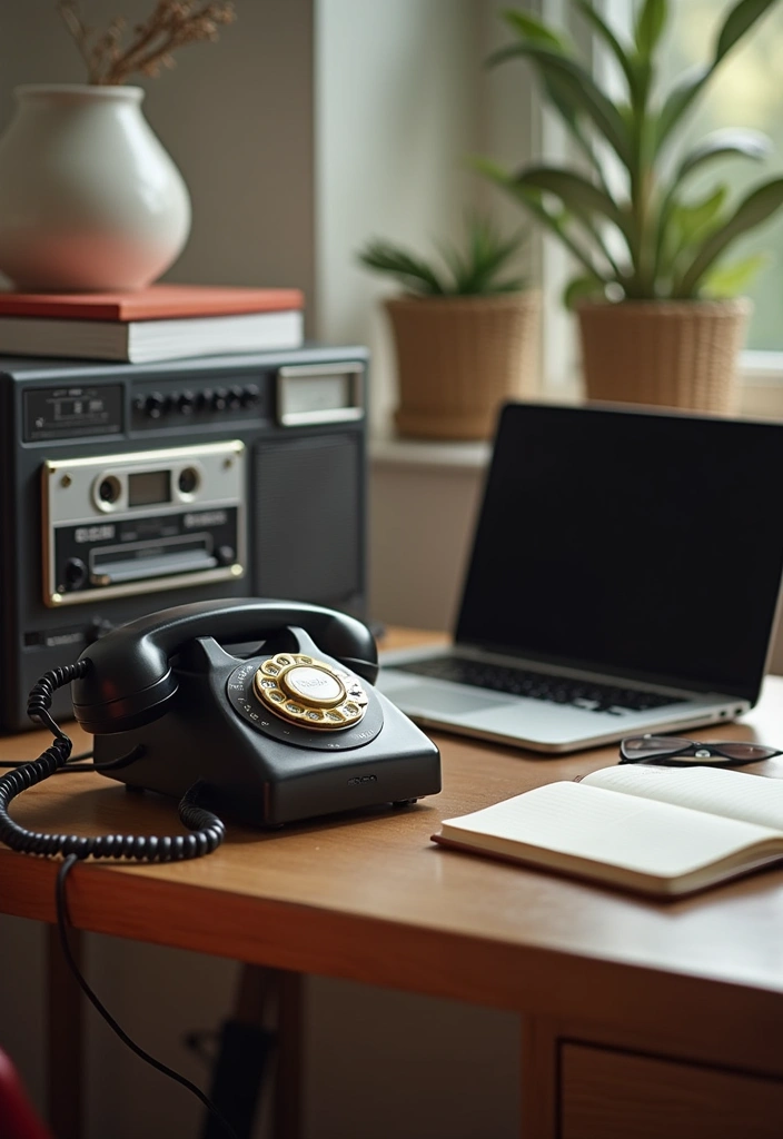 21 Nostalgic 70s Home Office Ideas - 8. Retro Technology