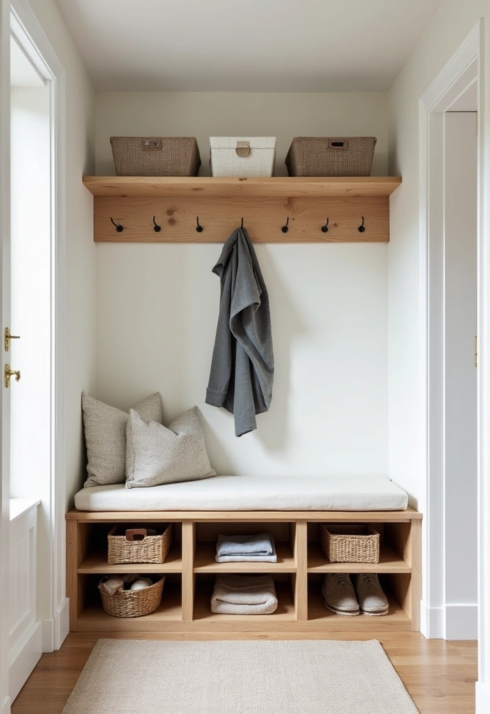 21 Revitalizing Scandinavian Mudrooms Ideas - 10. Entryway Bench with Storage