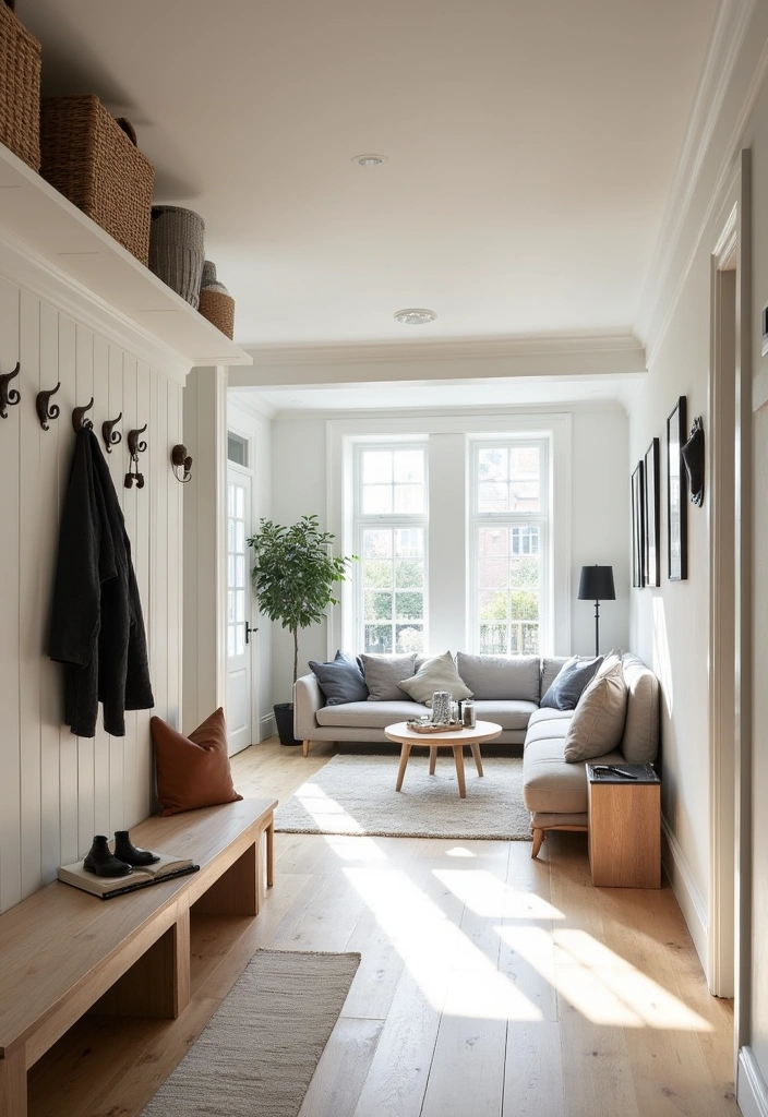 21 Revitalizing Scandinavian Mudrooms Ideas - 14. Open Concept Mudroom