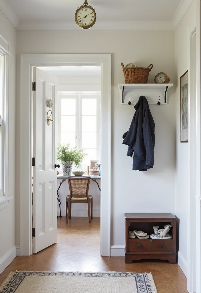 21 Revitalizing Scandinavian Mudrooms Ideas - 15. Vintage Touches