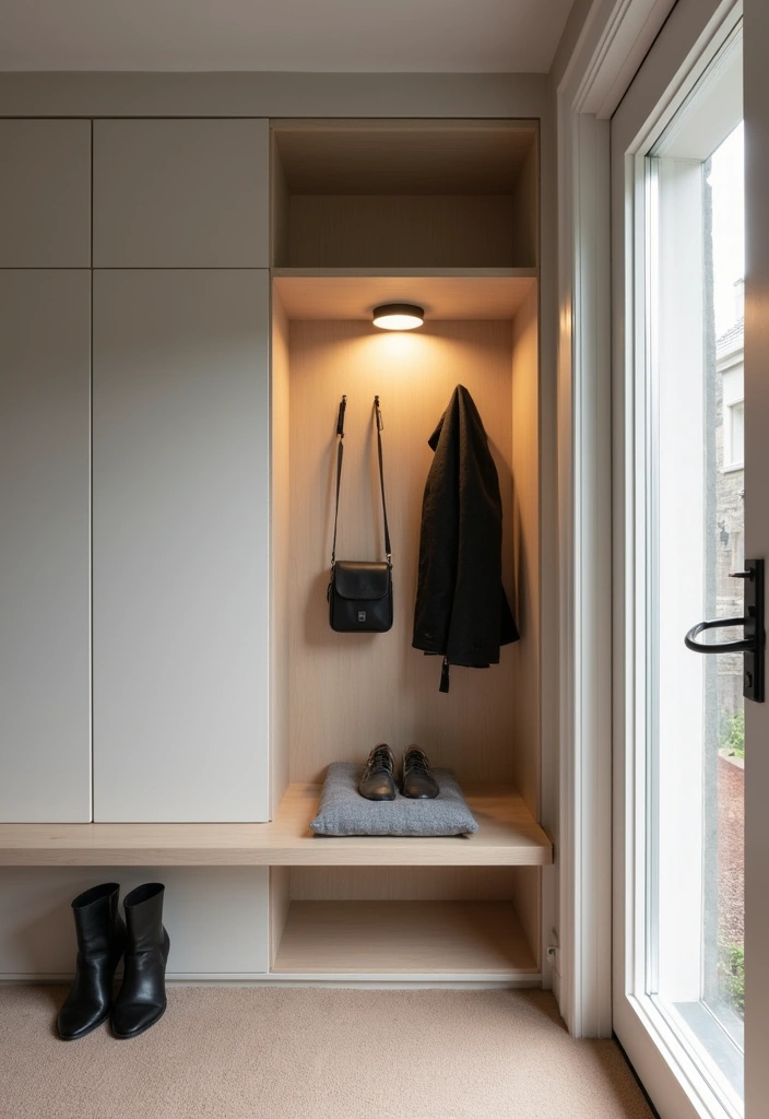 21 Revitalizing Scandinavian Mudrooms Ideas - 17. Smart Technology Integration