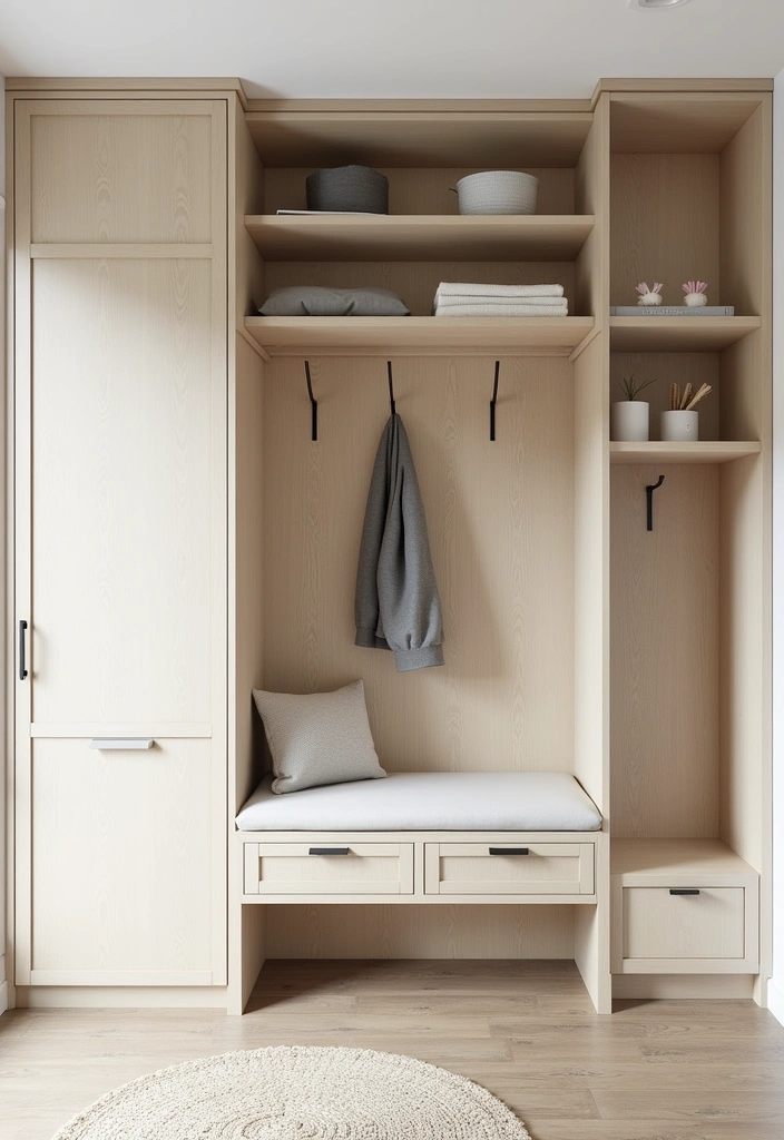 21 Revitalizing Scandinavian Mudrooms Ideas - 2. Integrated Storage Solutions