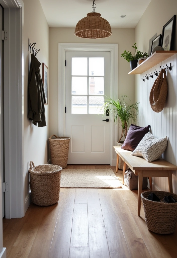 21 Revitalizing Scandinavian Mudrooms Ideas - 21. Inviting Entryway