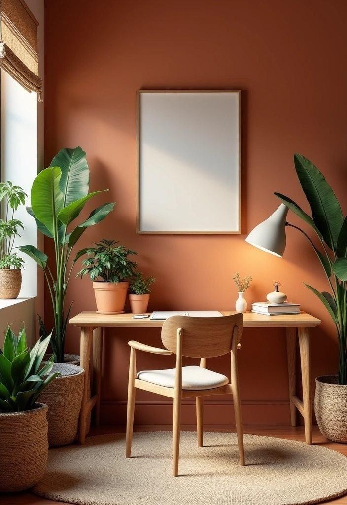 21 Spanish Home Office Ideas - 1. Terracotta Tones