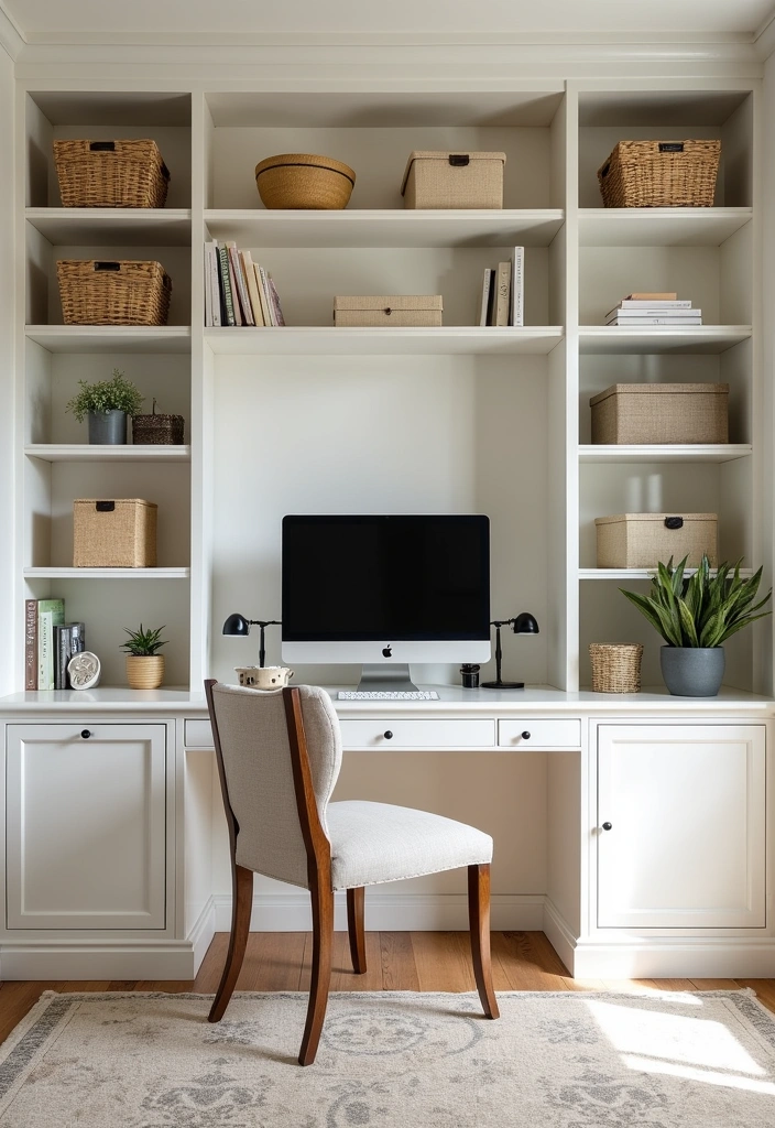 21 Spanish Home Office Ideas - 14. Functional Storage Solutions