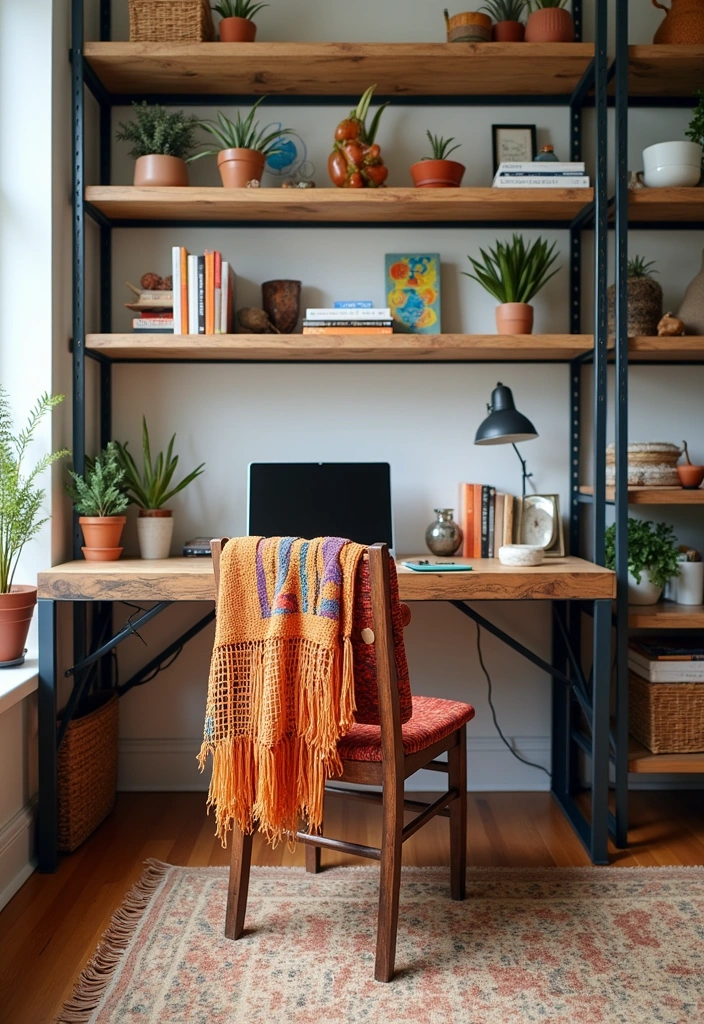 21 Spanish Home Office Ideas - 2. Rustic Wooden Elements