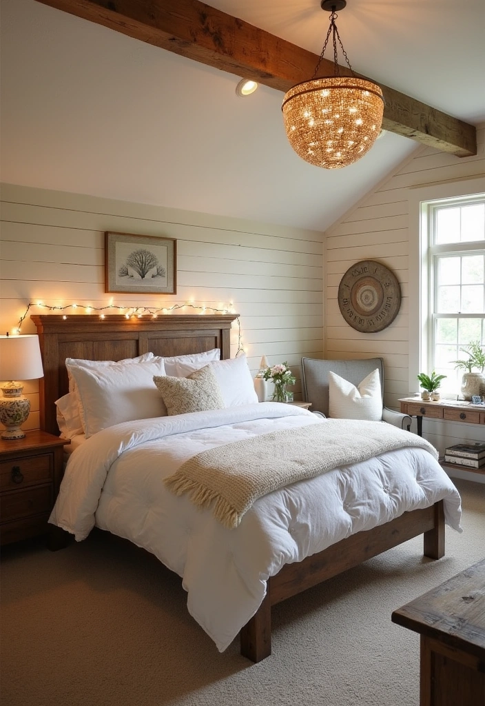 21 Trending Barndominium Bedroom Ideas - 1. Rustic Elegance