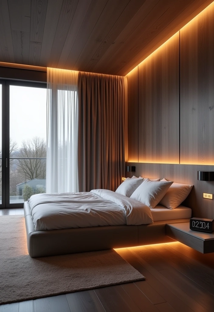 21 Trending Barndominium Bedroom Ideas - 14. Smart Technology