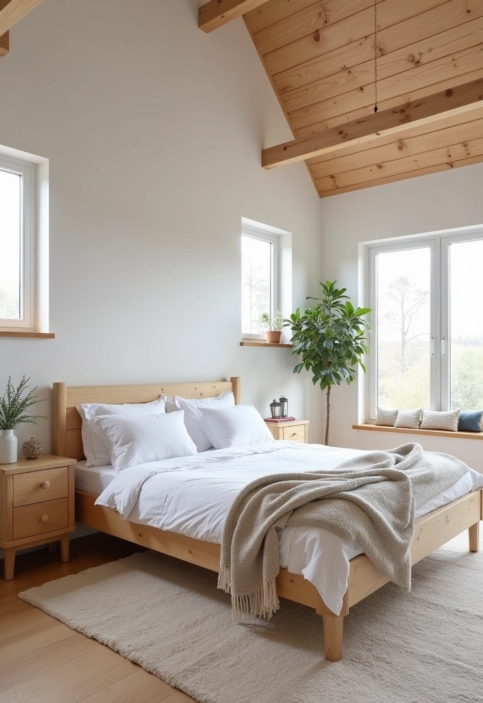 21 Trending Barndominium Bedroom Ideas - 18. Scandinavian Simplicity