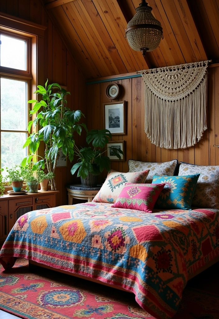 21 Trending Barndominium Bedroom Ideas - 4. Bohemian Vibes