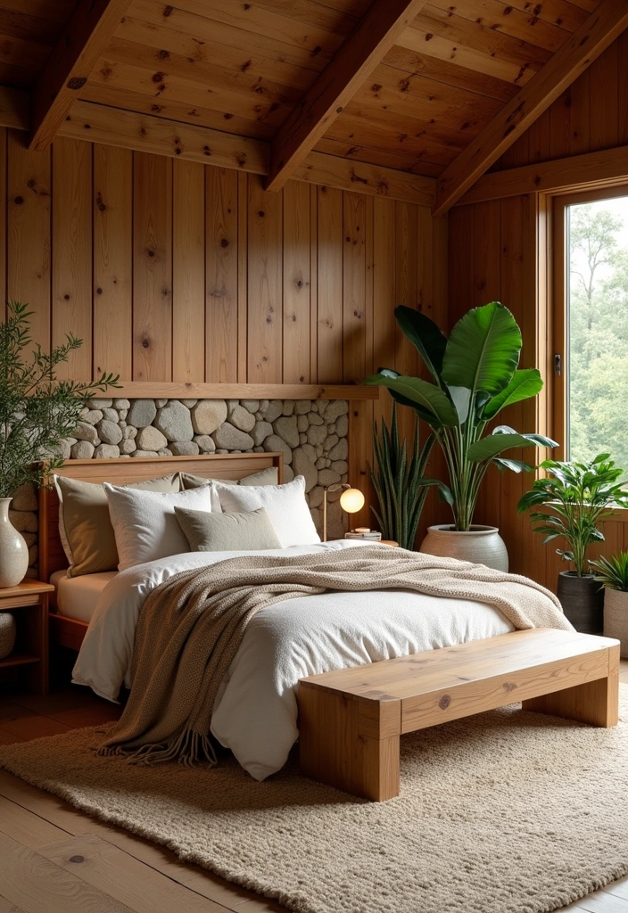 21 Trending Barndominium Bedroom Ideas - 9. Nature-Inspired