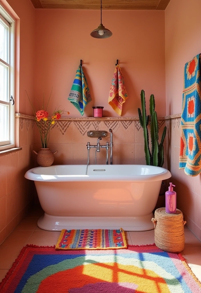 22 Aesthetic Moroccan Bathroom Design Ideas - 14. Colorful Bath Accessories