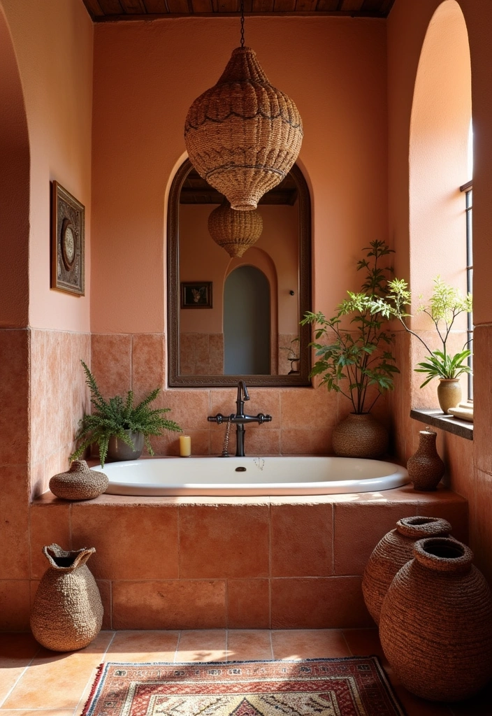 22 Aesthetic Moroccan Bathroom Design Ideas - 15. Themed Decor Elements