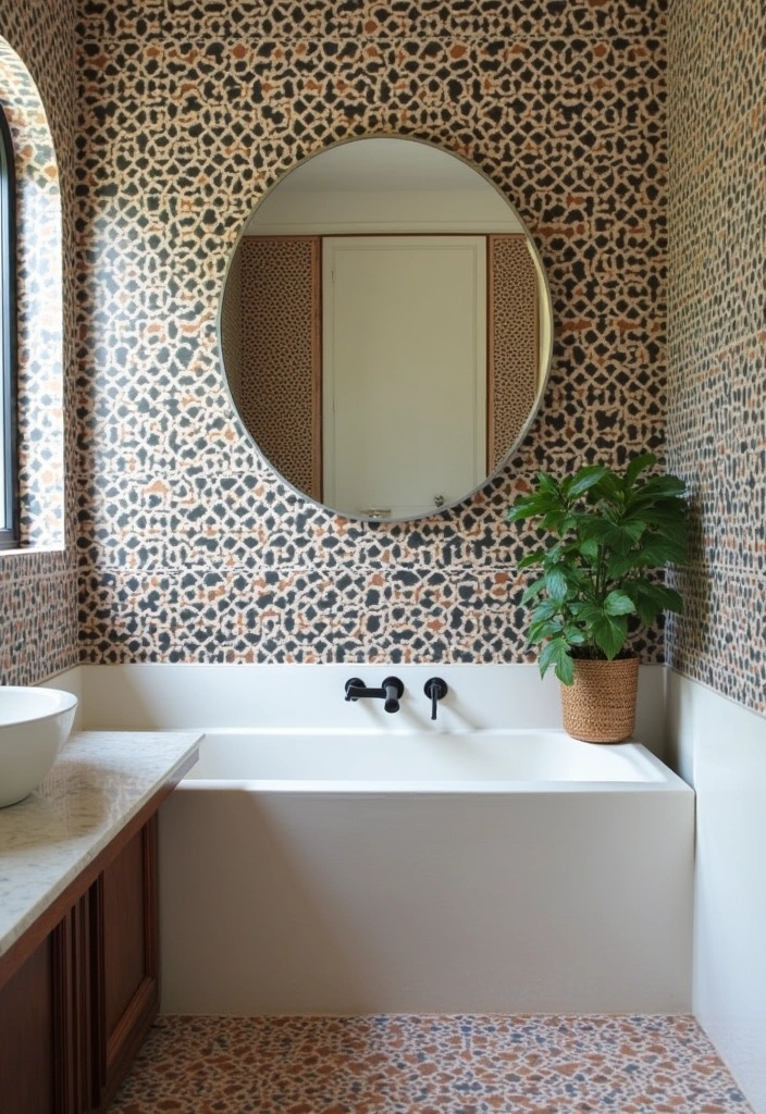 22 Aesthetic Moroccan Bathroom Design Ideas - 17. Accent Walls