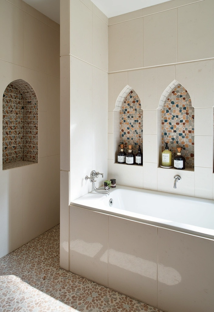 22 Aesthetic Moroccan Bathroom Design Ideas - 18. Shower Nooks