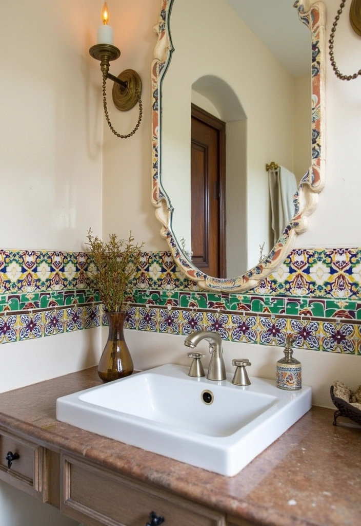 22 Aesthetic Moroccan Bathroom Design Ideas - 7. Decorative Tiles