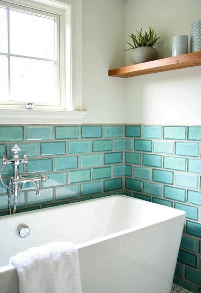 22 Beautiful Coastal Bathroom Ideas - 4. Coastal Chic Tiles