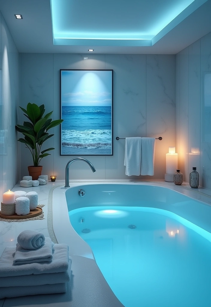 22 Beautiful Coastal Bathroom Ideas - 9. Spa-Like Retreat