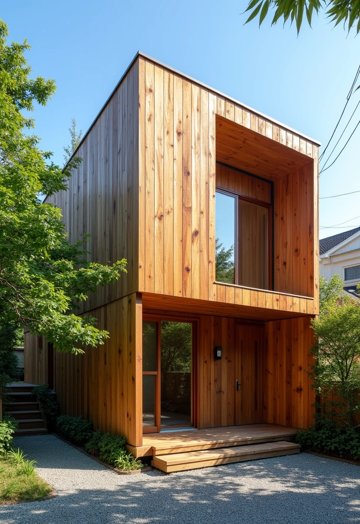 22 Beautiful Modern Japanese Exteriors Ideas - 3. Natural Wood Finishes