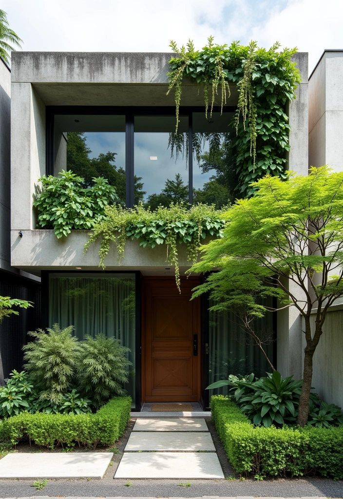 22 Beautiful Modern Japanese Exteriors Ideas - 7. Indoor Plant Features